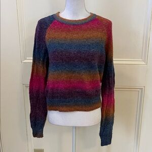 BB Dakota by Steve Madden Multicolor Striped Crew Neck Sweater